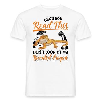 Dragon barbu Cadeau Dragon Barbu Pogona - T-shirt homme - blanc - Devant - AI Model Male 178 dark (178cm)