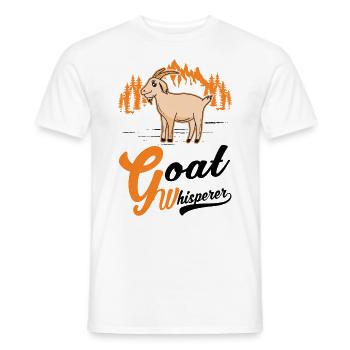 Goats Whisperer Goat Host Goat - Men's T-Shirt - white - Front - AI Model Male 178 dark (178cm)