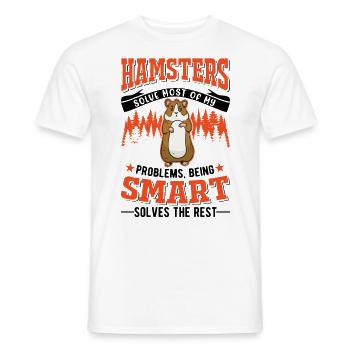 Hamster owner Golden hamster hamster - Men's T-Shirt - white - Front - AI Model Male 178 dark (178cm)