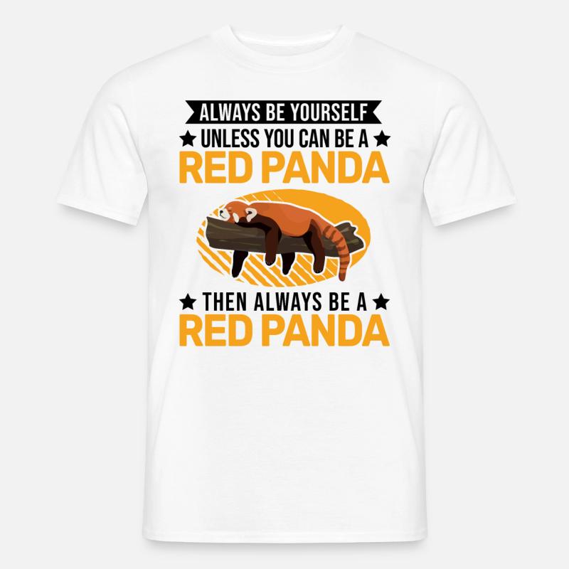 Roter Panda Geschenk Red Panda - Männer T-Shirt - Weiß