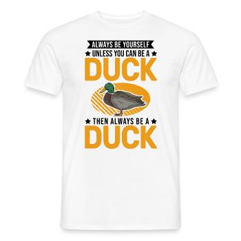 Duck Gift Duck Duck Breeder - Men's T-Shirt - white - Front - AI Model Male 178 dark (178cm)