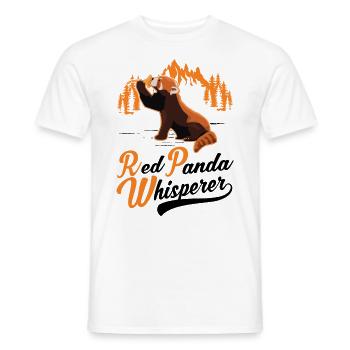 Roter Panda Flüsterer Red Panda Whisperer - T-shirt homme - blanc - Devant - AI Model Male 178 dark (178cm)
