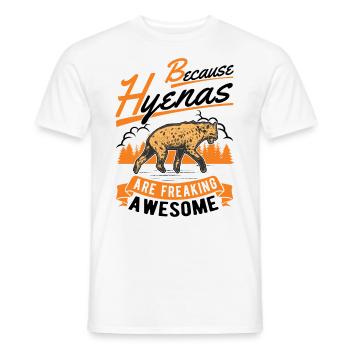 Hyène Cadeau Aardwolf Hyène - T-shirt homme - blanc - Devant - AI Model Male 178 dark (178cm)