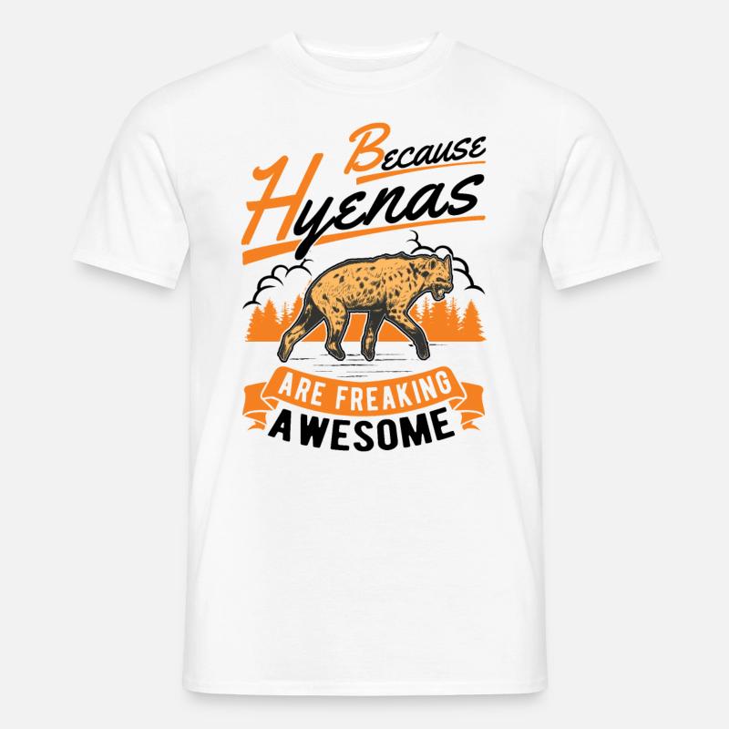 Hyäne Geschenk Erdwolf Hyena - Männer T-Shirt - Weiß