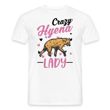 Verrückte Hyänen Lady Erdwolf Hyena - Männer T-Shirt - Weiß - Vorne - AI Model Male 178 dark (178cm)