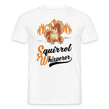 Eichhörnchen Flüsterer Squirrel Whisperer - Men's T-Shirt - white - Front - AI Model Male 178 dark (178cm)