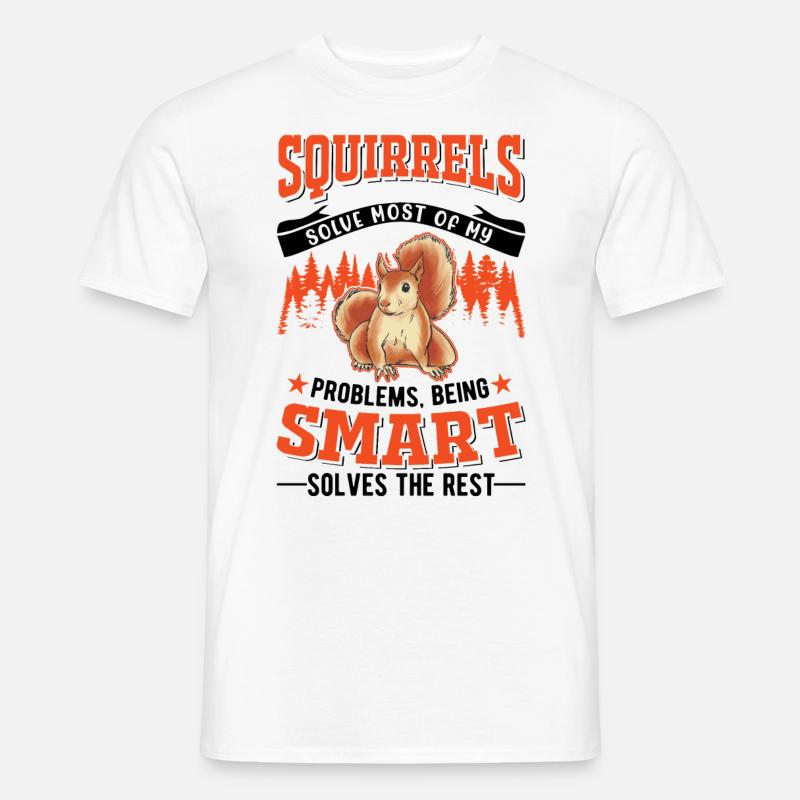 Eichhörnchen Geschenk Grauhörnchen Squirrel - Männer T-Shirt - Weiß