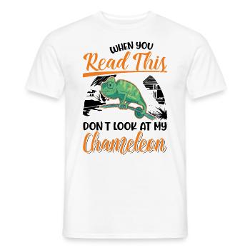 Caméléon Cadeau Caméléon - T-shirt homme - blanc - Devant - AI Model Male 178 dark (178cm)