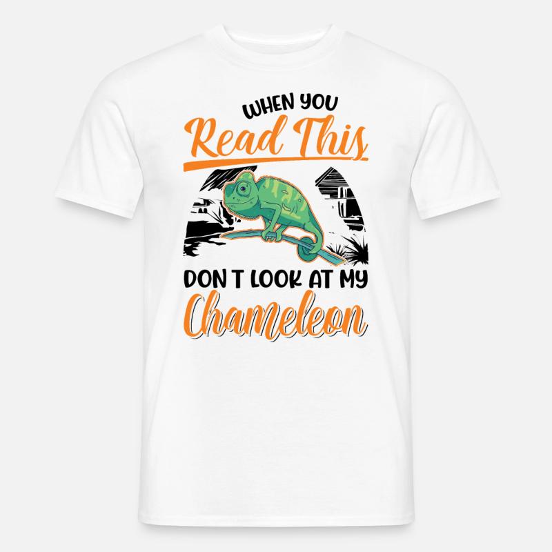 Chamäleon Geschenk Chameleon - Männer T-Shirt - Weiß