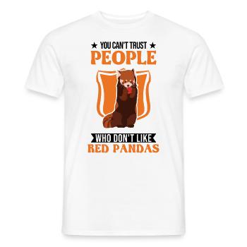 Red Panda Gift Cat Bear - Men's T-Shirt - white - Front - AI Model Male 178 dark (178cm)