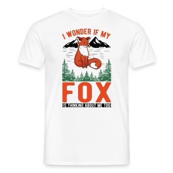Fox Gift Red Fox - Men's T-Shirt - white - Front - AI Model Male 178 dark (178cm)