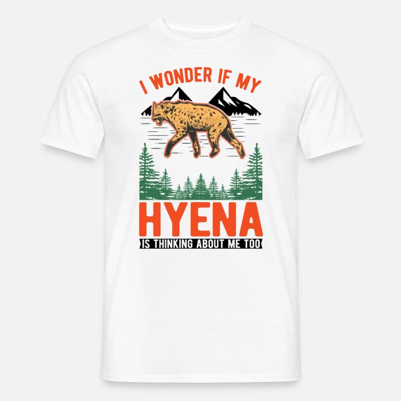 Hyäne Geschenk Erdwolf Hyena - Männer T-Shirt - Weiß