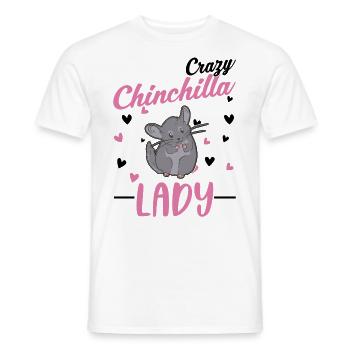 Crazy Chinchilla lady Chinchilla Frau - Männer T-Shirt - Weiß - Vorne - AI Model Male 178 dark (178cm)