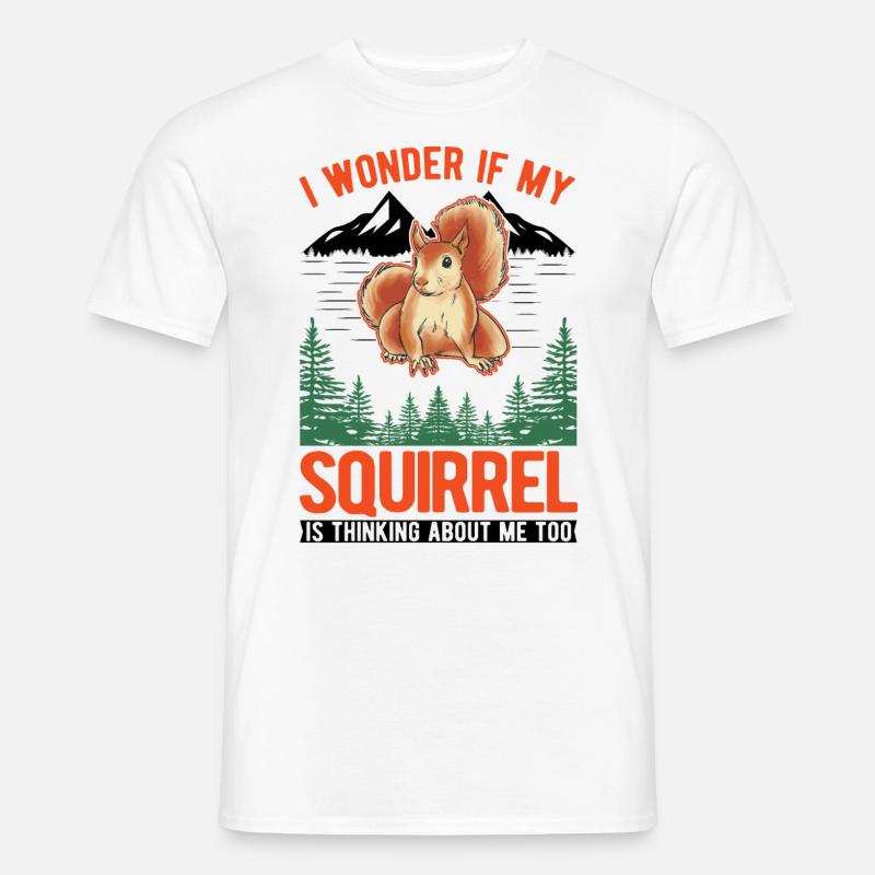 Eichhörnchen Geschenk Grauhörnchen Squirrel - Männer T-Shirt - Weiß
