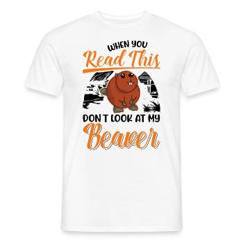 Beaver Beaver Dam Gift Beaver - Men's T-Shirt - white - Front - AI Model Male 178 dark (178cm)
