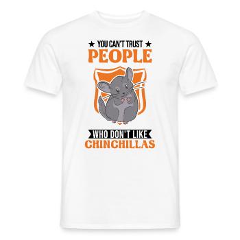 Chinchilla Gift Woolly Short-tailed Chinchilla - Men's T-Shirt - white - Front - AI Model Male 178 dark (178cm)