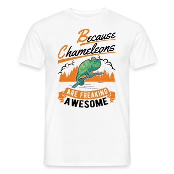 Porque los camaleones son un camaleón increíble - Camiseta hombre - blanco - delante - AI Model Male 178 dark (178cm)