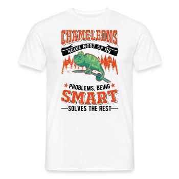 Caméléon Cadeau Caméléon - T-shirt homme - blanc - Devant - AI Model Male 178 dark (178cm)