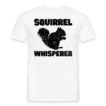Squirrel Whisperer Squirrel Lover Funny Squirrel - Men's T-Shirt - white - Front - AI Model Male 178 dark (178cm)