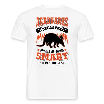 Erdferkel Geschenk Aardvark - Männer T-Shirt - Weiß - Vorne - AI Model Male 178 dark (178cm)