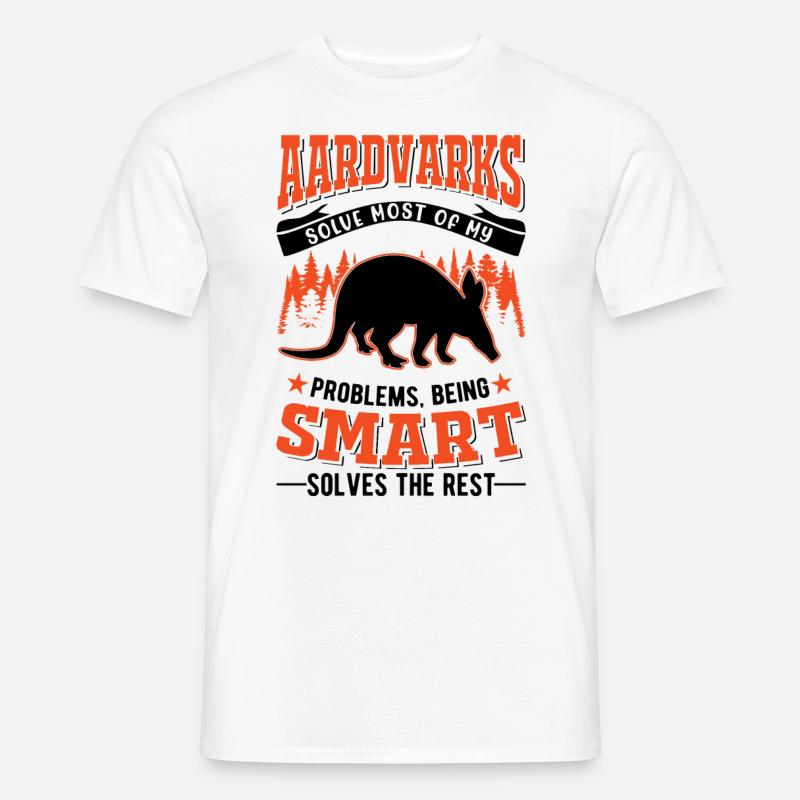 Erdferkel Geschenk Aardvark - Männer T-Shirt - Weiß