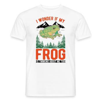 Grenouille cadeau Rainette - T-shirt homme - blanc - Devant - AI Model Male 178 dark (178cm)