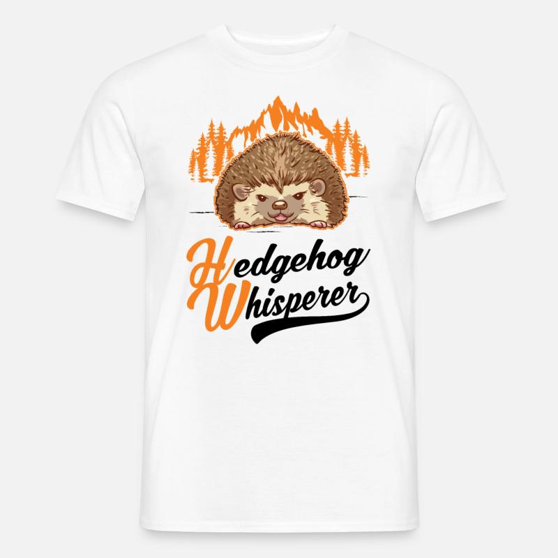 Igel Flüsterer Hedgehog Whisperer - Männer T-Shirt - Weiß