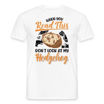 Hedgehog Gift Stacheligel - Men's T-Shirt - white - Front - AI Model Male 178 dark (178cm)