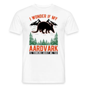 Aardvark Gift Aardvark - Men's T-Shirt - white - Front - AI Model Male 178 dark (178cm)