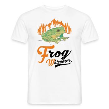 Frosch Flüsterer Geschenk Laubfrosch - Männer T-Shirt - Weiß - Vorne - AI Model Male 178 dark (178cm)