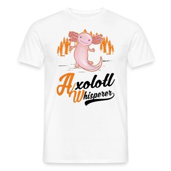 Axolotl Flüsterer Axolotl Whisperer - Männer T-Shirt - Weiß - Vorne - AI Model Male 178 dark (178cm)