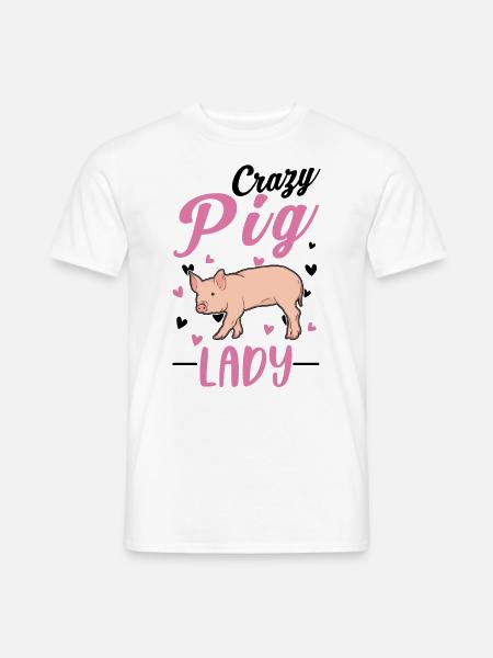 Pigs Mrs. Farmer Farmer - Men's T-Shirt - white
