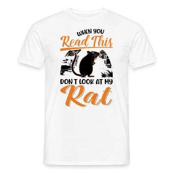 Rat Gift Rat domestique Rat Propriétaire - T-shirt homme - blanc - Devant - AI Model Male 178 dark (178cm)