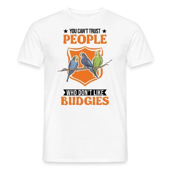 Wellensittich Geschenk Welli Nymphensittich - Männer T-Shirt - Weiß - Vorne - AI Model Male 178 dark (178cm)