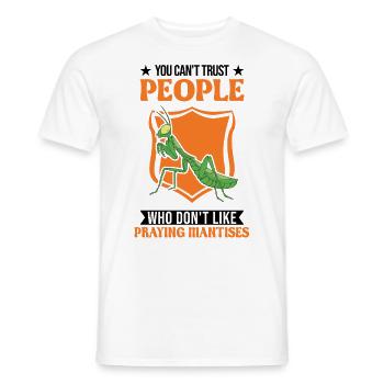 Praying mantis Gift Mantis Mantis - Men's T-Shirt - white - Front - AI Model Male 178 dark (178cm)