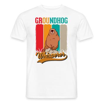 Murmeltier Flüsterer Groundhog Waldmurmeltier - Männer T-Shirt - Weiß - Vorne - AI Model Male 178 dark (178cm)