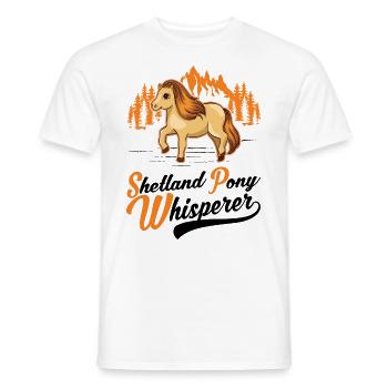 Shetland Pony Flüsterer Shetland Pony Whisperer - T-shirt homme - blanc - Devant - AI Model Male 178 dark (178cm)