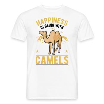 Kamel Glück Ägypten Dromedar Großkamel - Männer T-Shirt - Weiß - Vorne - AI Model Male 178 dark (178cm)