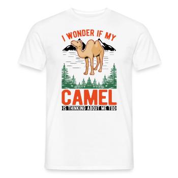 Kamel Geschenk Dromedar Camel Großkamel - Männer T-Shirt - Weiß - Vorne - AI Model Male 178 dark (178cm)