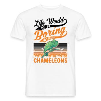 Caméléon Cadeau Caméléon - T-shirt homme - blanc - Devant - AI Model Male 178 dark (178cm)