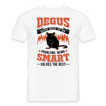 Degu Cadeau Arbuste Rat Forest Degu - T-shirt homme - blanc - Devant - AI Model Male 178 dark (178cm)
