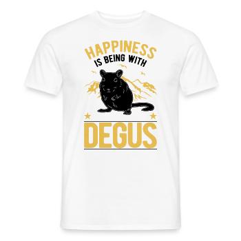 Degu Lucky Shrub Rat Forest Degu - Men's T-Shirt - white - Front - AI Model Male 178 dark (178cm)