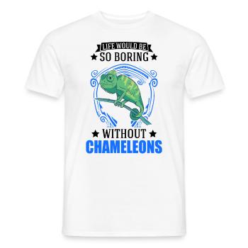 Caméléon Cadeau Caméléon - T-shirt homme - blanc - Devant - AI Model Male 178 dark (178cm)