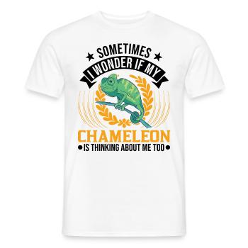 Caméléon Cadeau Caméléon - T-shirt homme - blanc - Devant - AI Model Male 178 dark (178cm)