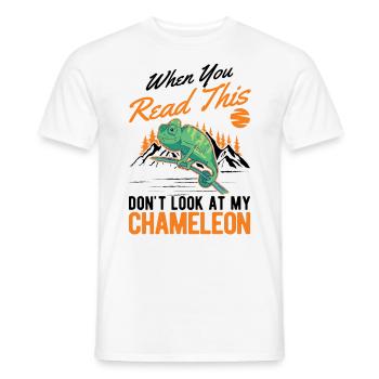 Caméléon Cadeau Caméléon - T-shirt homme - blanc - Devant - AI Model Male 178 dark (178cm)