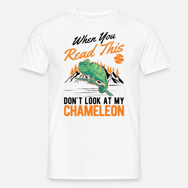 Chamäleon Geschenk Chameleon - Männer T-Shirt - Weiß