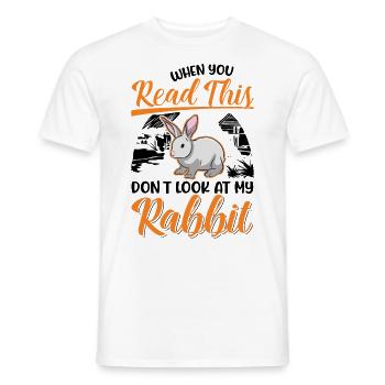 Lapin lapin lapin lapin - T-shirt homme - blanc - Devant - AI Model Male 178 dark (178cm)