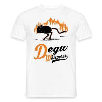 Degu Whisperer Forest Degu - Men's T-Shirt - white - Front - AI Model Male 178 dark (178cm)
