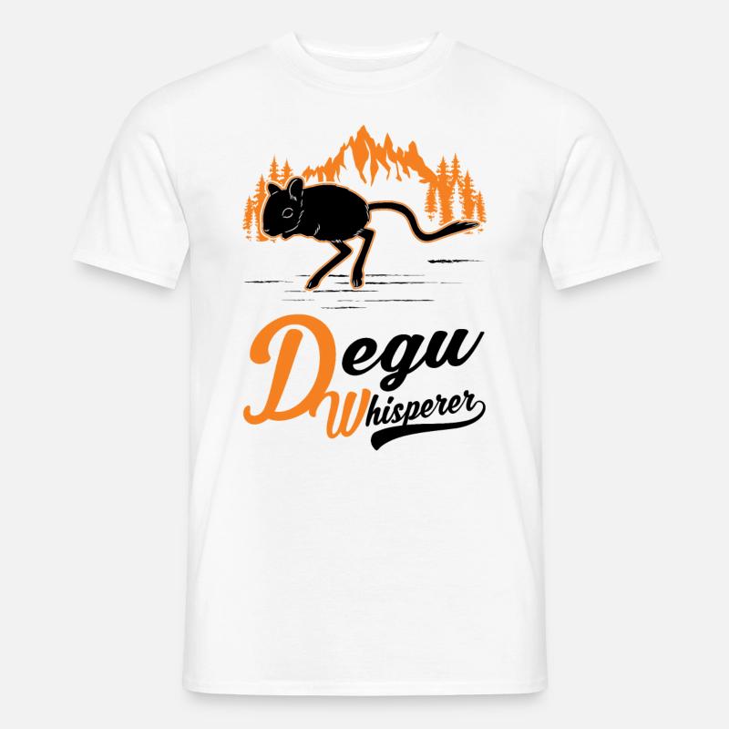 Degu Flüsterer Walddegu - Männer T-Shirt - Weiß