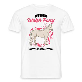 Beste Welsh Pony Mama - Männer T-Shirt - Weiß - Vorne - AI Model Male 178 dark (178cm)